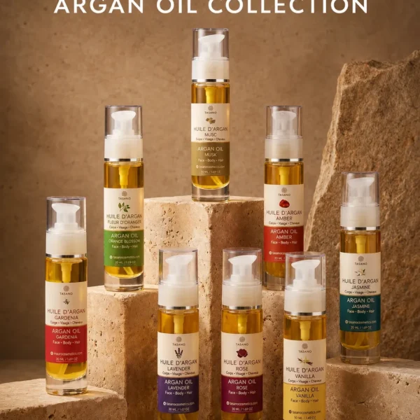 TASANO scented Moroccan argan oil collection for hair and body care