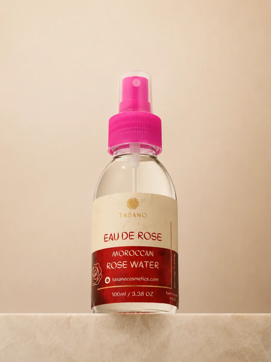 TASANO Moroccan Rose Water for refreshing skin, removing light makeup and prepping skincare