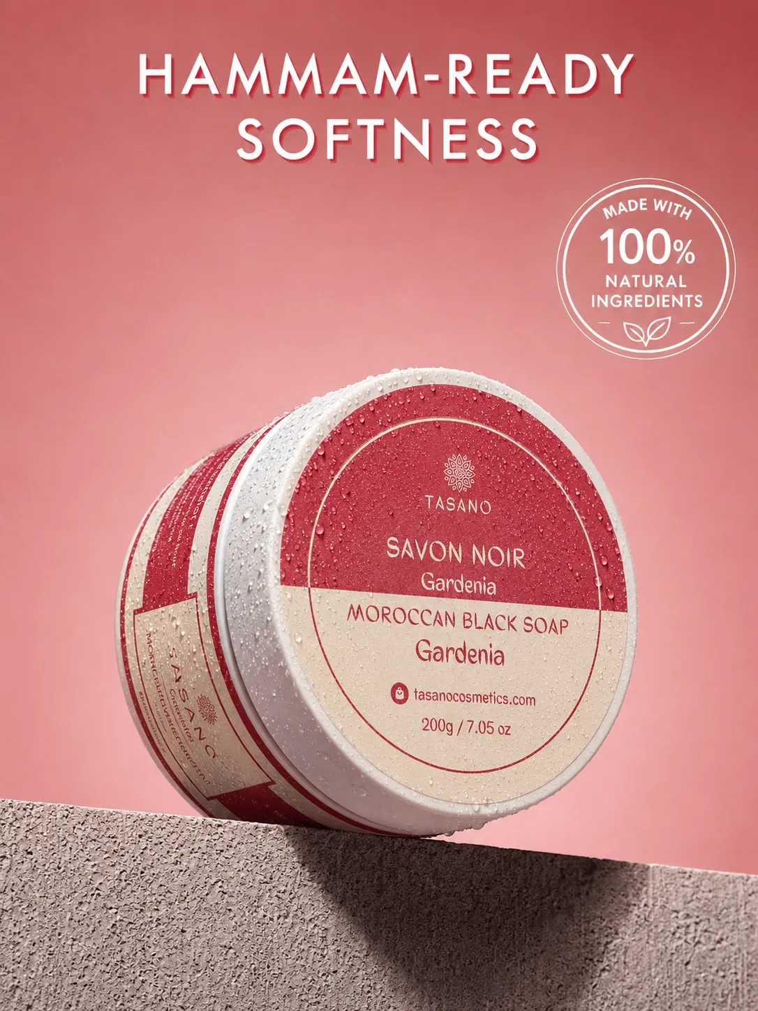 Gardenia Moroccan Soap – Moroccan Black Soap for cleansing softening and traditional hammam exfoliation