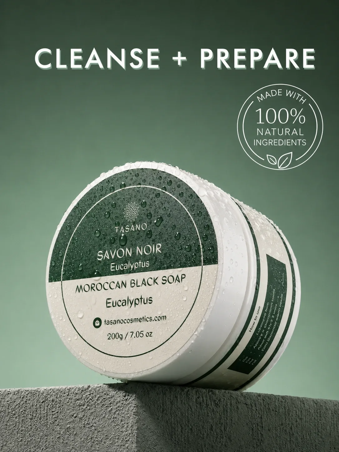 Eucalyptus Moroccan Soap – traditional Moroccan Black Soap for cleansing refreshing and hammam exfoliation