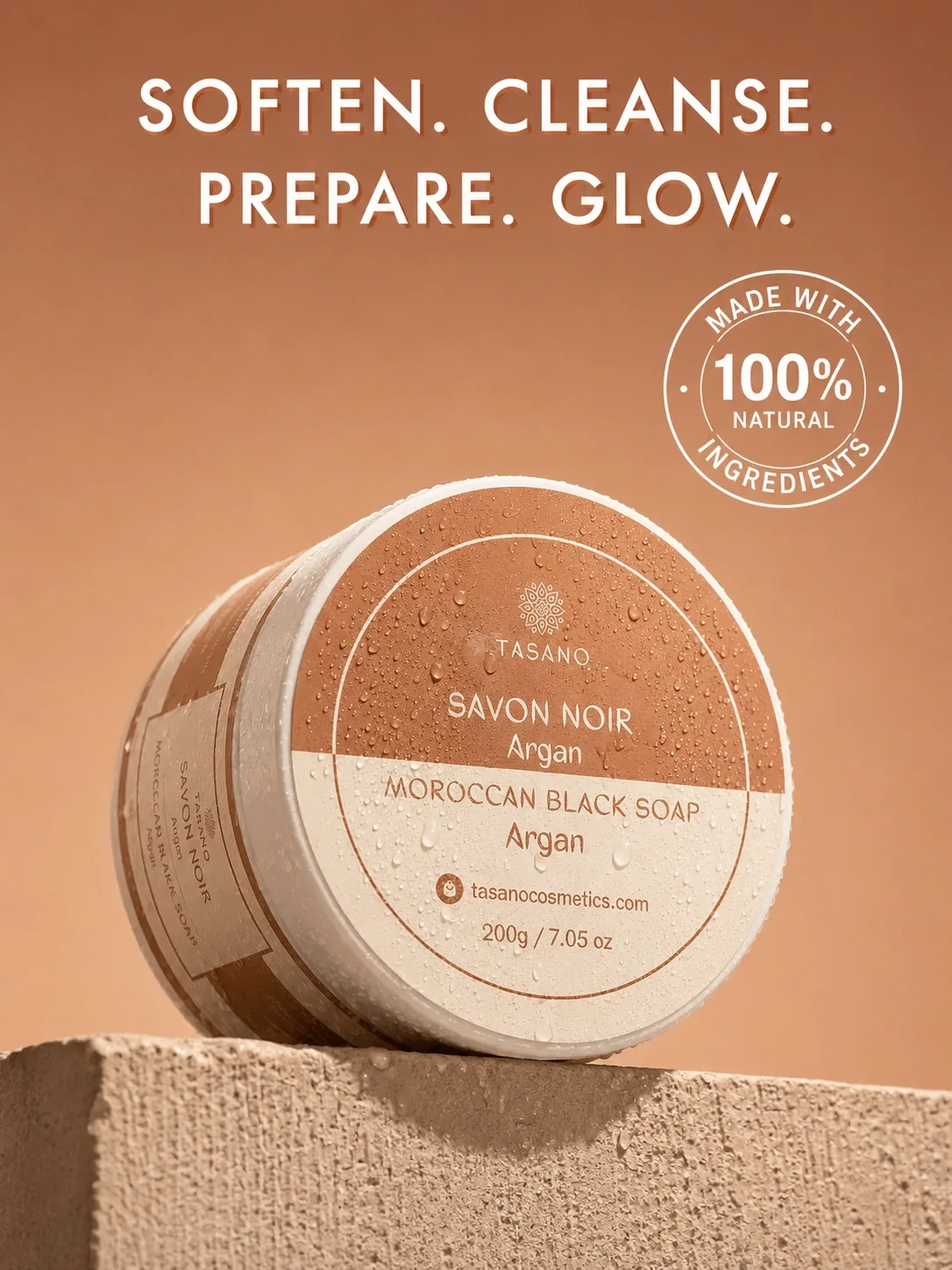 Argan Moroccan Soap – Moroccan Black Soap with argan oil for cleansing softening and hammam exfoliation