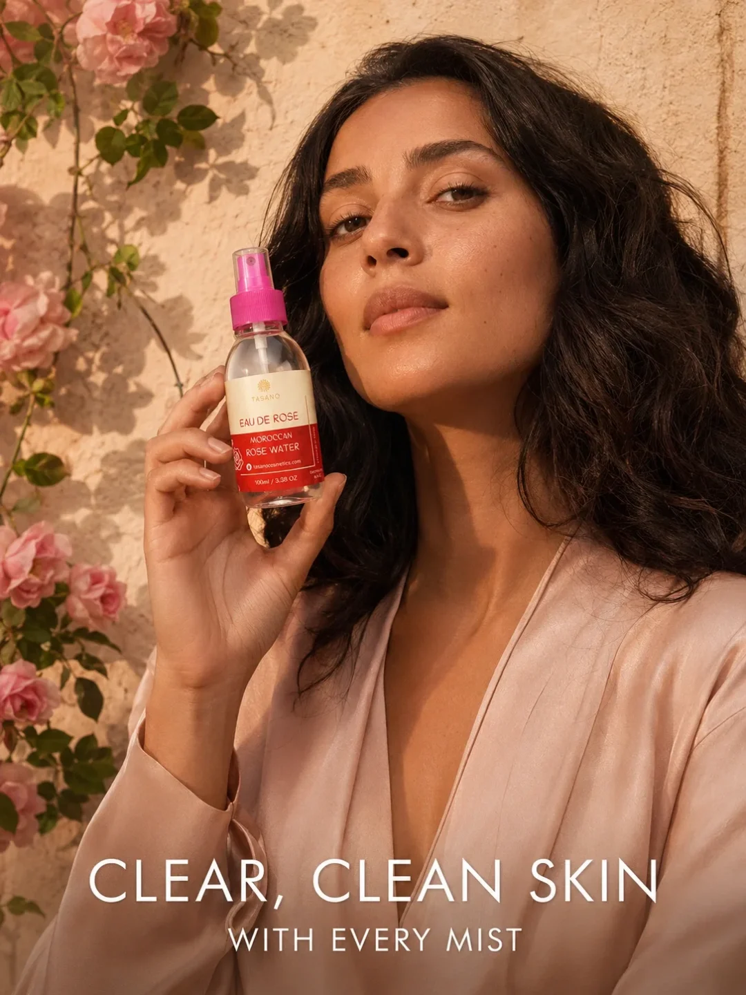 Pure Moroccan Rose Water benefits for hydrated, refreshed and soothed skin Pure Moroccan Rose Water benefits for hydrated, refreshed and soothed skin