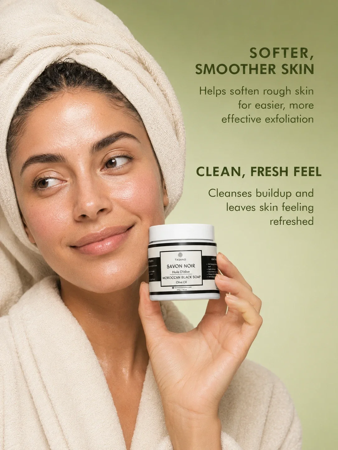 Moroccan Black Soap for softer smoother skin and body exfoliation