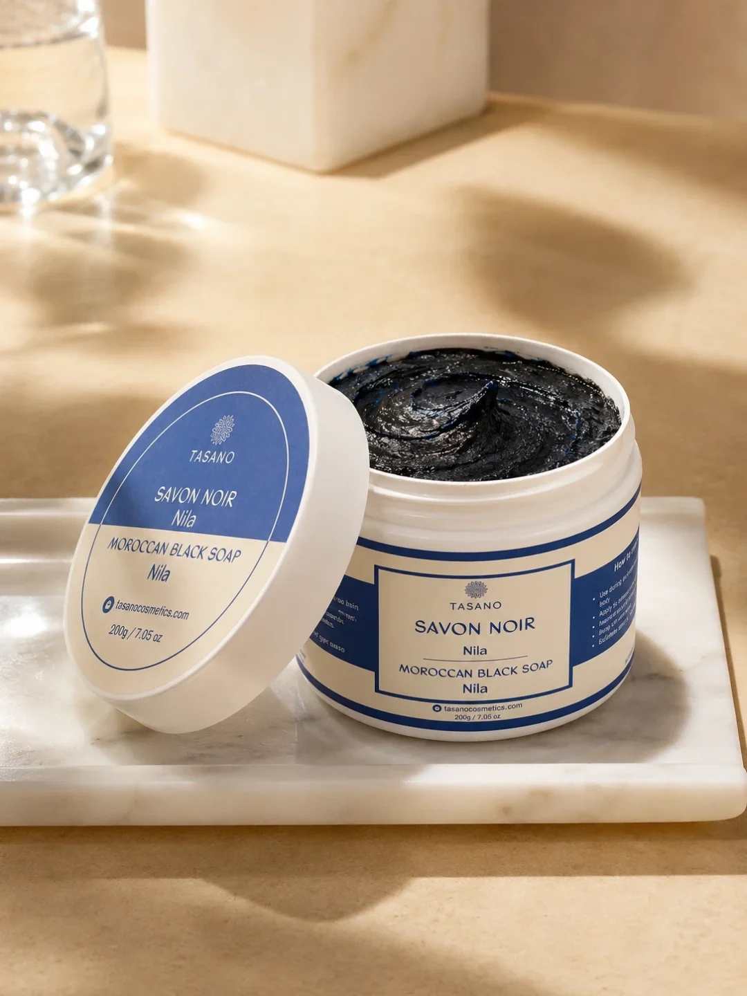 Nila Moroccan Soap texture – traditional Beldi black soap with Moroccan blue nila Nila Moroccan Soap texture – traditional Beldi black soap with Moroccan blue nila