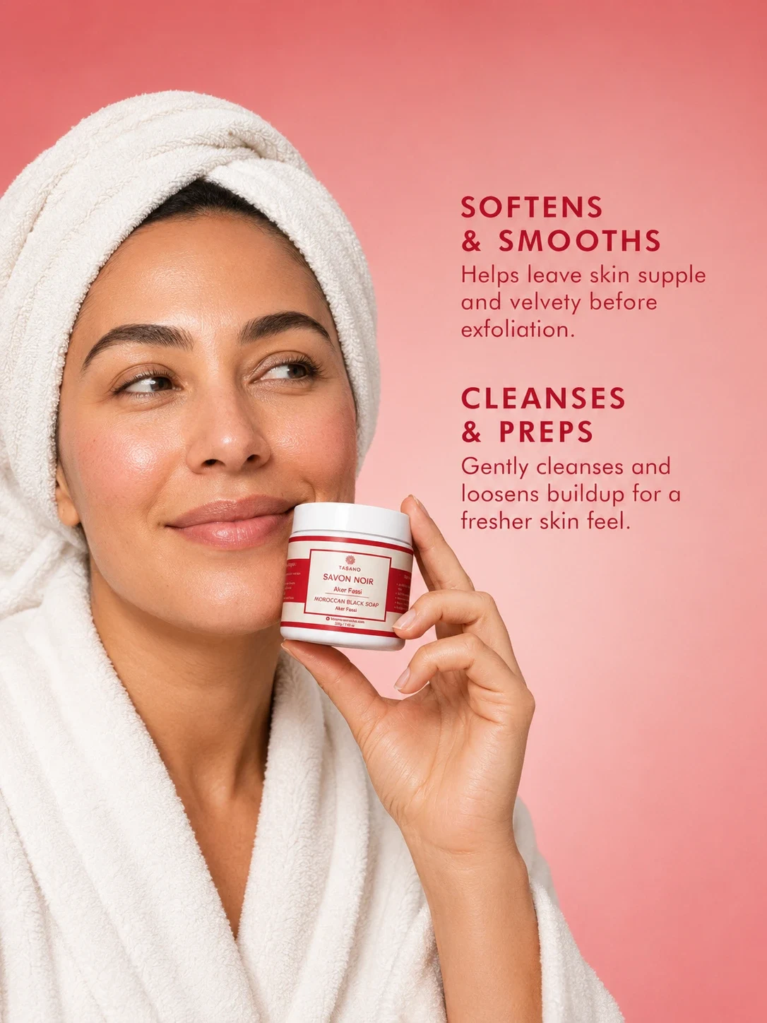 Aker Fassi Moroccan Soap for radiant-looking skin – traditional hammam cleanser and body exfoliating soap