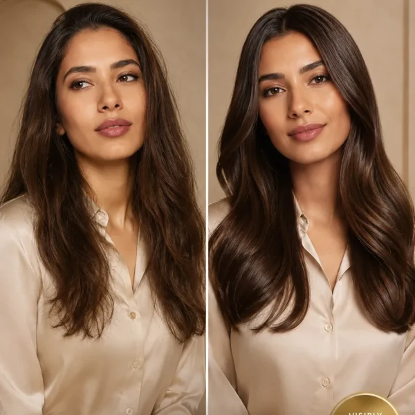 TASANO Orange Blossom Argan Oil before and after results for smoother shinier hair