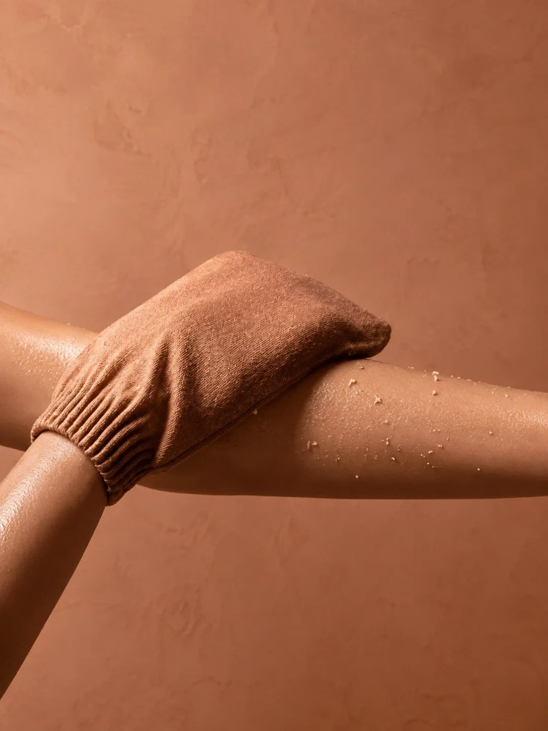 Argan Moroccan Soap with kessa glove – traditional Moroccan hammam exfoliation and dead skin removal