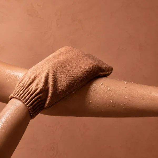 Argan Moroccan Soap with kessa glove – traditional Moroccan hammam exfoliation and dead skin removal