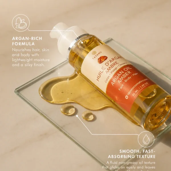 TASANO Amber Argan Oil lightweight non greasy formula and smooth texture TASANO Amber Argan Oil lightweight non greasy formula and smooth texture