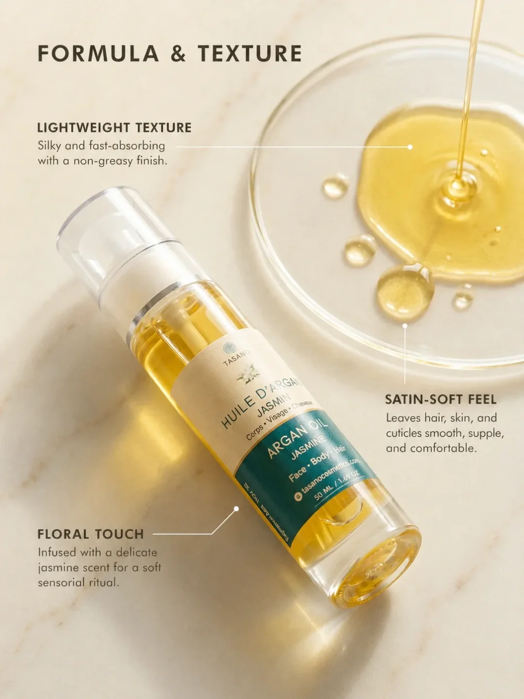 Jasmine argan oil lightweight texture with Moroccan argan oil for smooth hair soft skin and cuticles Jasmine argan oil lightweight texture with Moroccan argan oil for smooth hair soft skin and cuticles