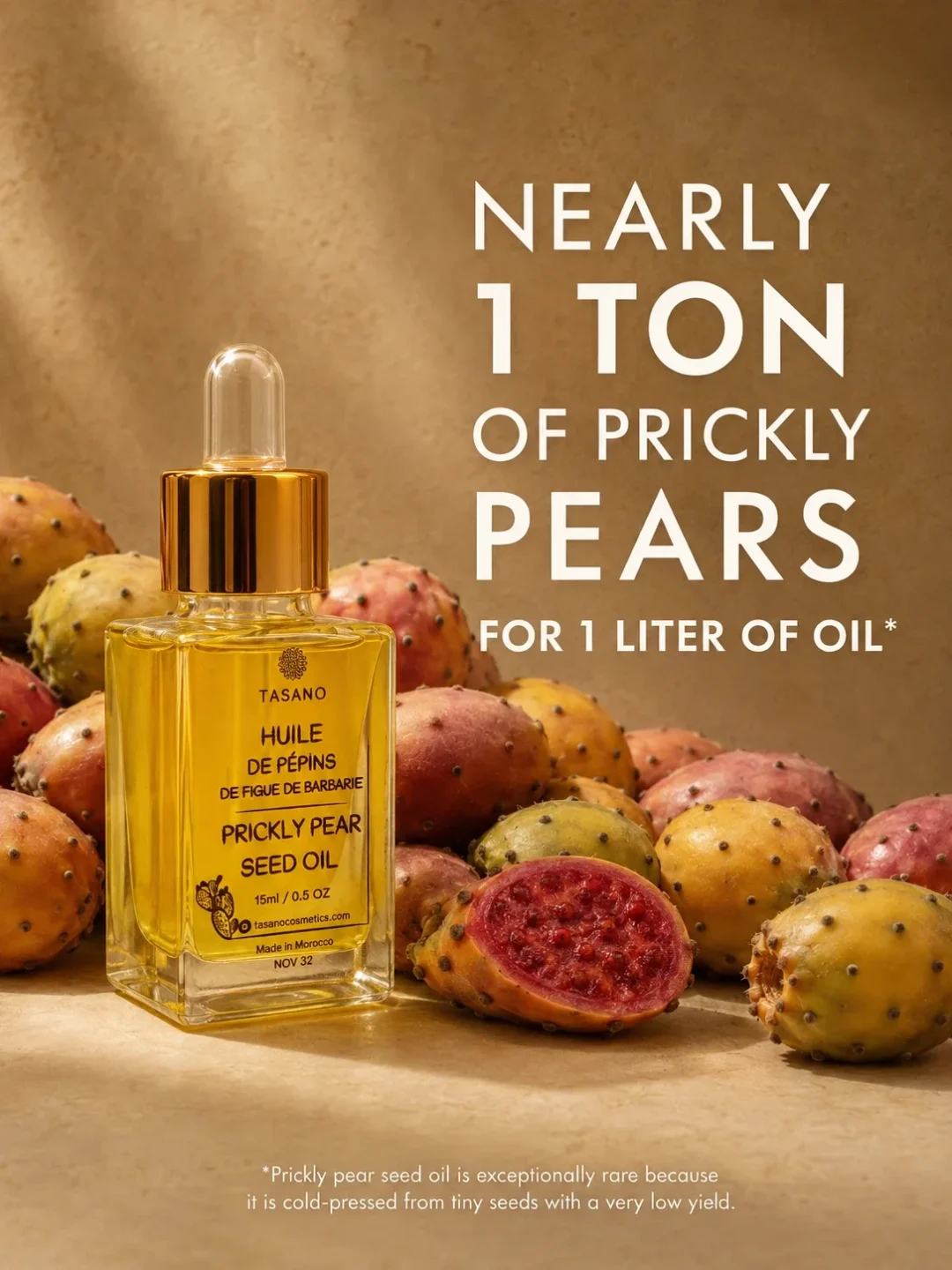 Pure prickly pear seed oil from Morocco luxury anti aging face oil Pure prickly pear seed oil from Morocco luxury anti aging face oil