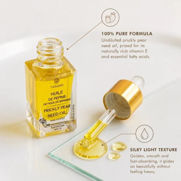 Pure prickly pear seed oil lightweight face oil for dry mature skin Pure prickly pear seed oil lightweight face oil for dry mature skin