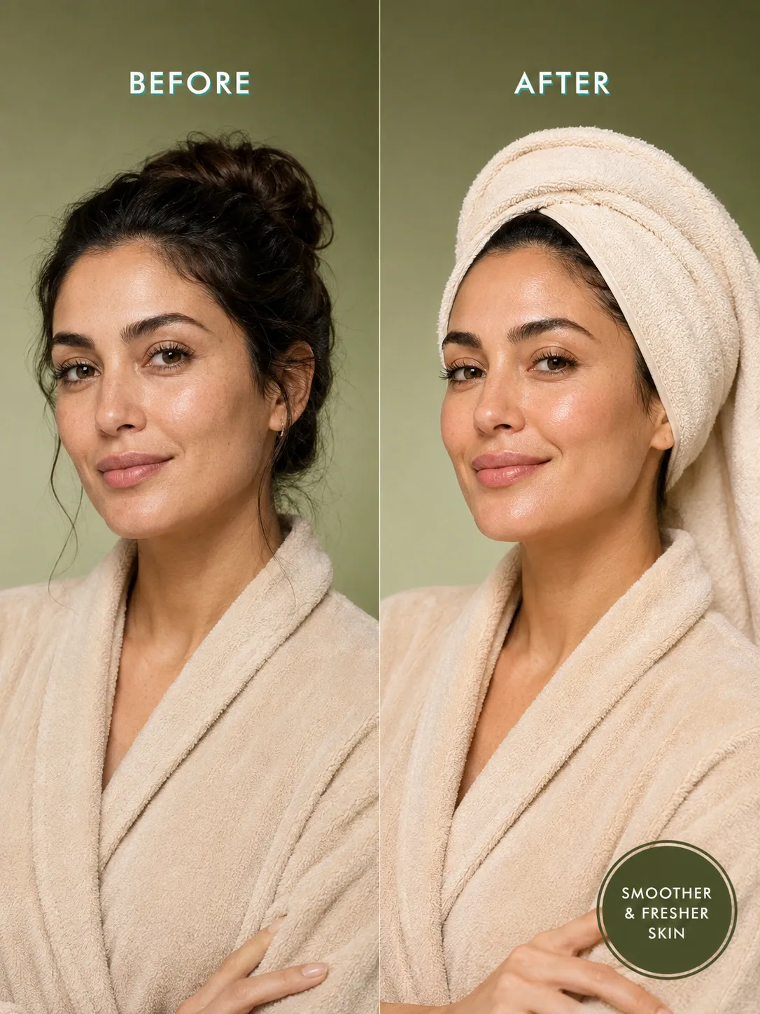 Moroccan hammam black soap before and after body exfoliation results