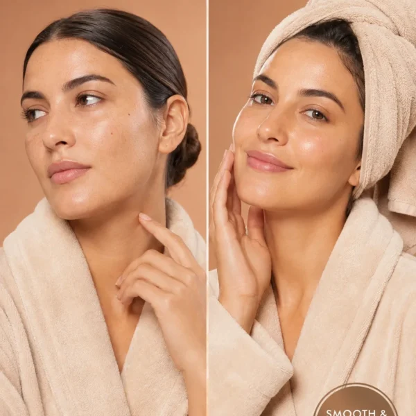 Argan Moroccan Soap before and after – smoother softer refreshed skin after Moroccan hammam exfoliation