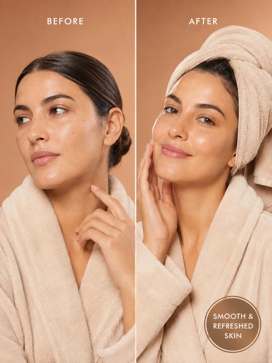 Argan Moroccan Soap before and after – smoother softer refreshed skin after Moroccan hammam exfoliation