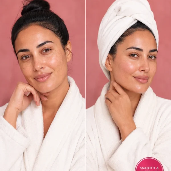 Aker Fassi Moroccan Soap before and after – smooth refreshed radiant-looking skin after hammam exfoliation Aker Fassi Moroccan Soap before and after – smooth refreshed radiant-looking skin after hammam exfoliation