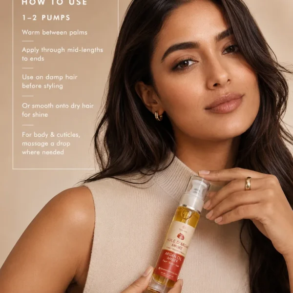 How to use TASANO Amber Argan Oil on damp or dry hair How to use TASANO Amber Argan Oil on damp or dry hair