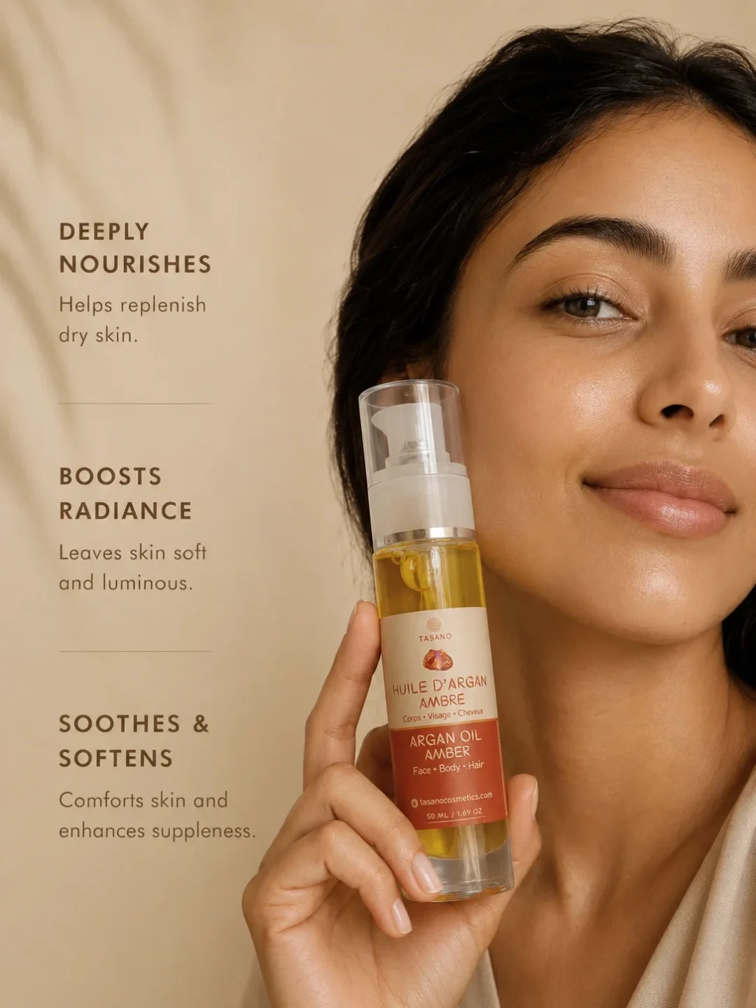 TASANO Amber Argan Oil for soft radiant nourished skin TASANO Amber Argan Oil for soft radiant nourished skin