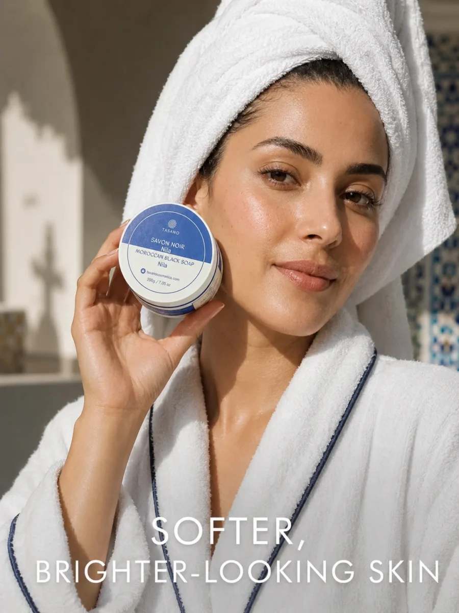 Nila Moroccan Soap results – fresh smooth post-hammam skin after Moroccan body exfoliation