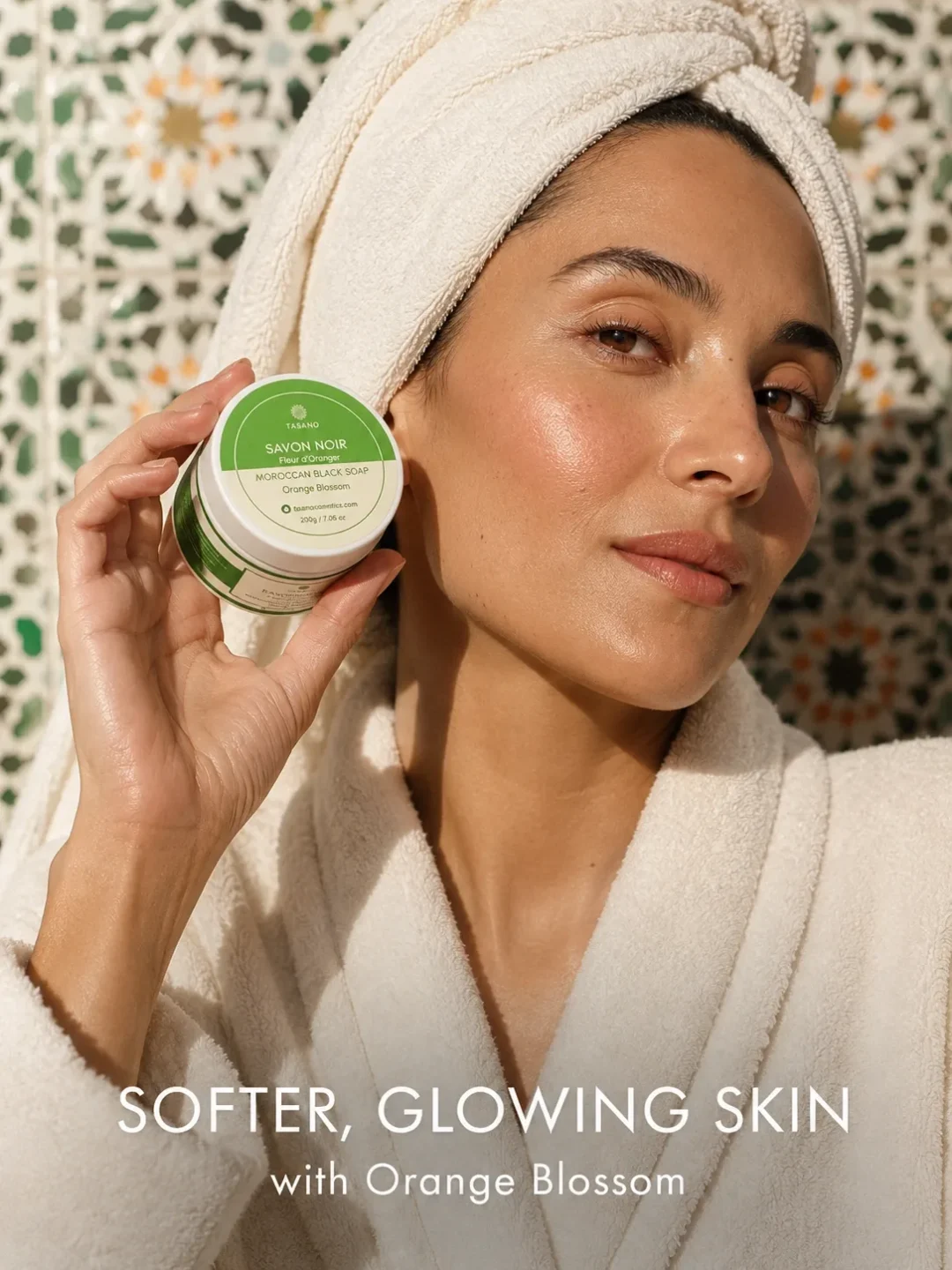 Orange Blossom Moroccan Black Soap – fresh smooth post-hammam skin after traditional body exfoliation Orange Blossom Moroccan Black Soap – fresh smooth post-hammam skin after traditional body exfoliation