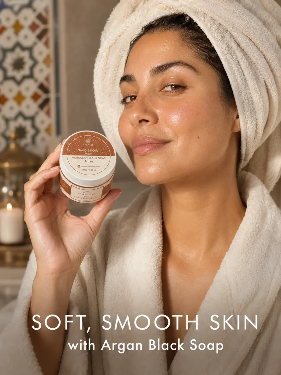 Argan Moroccan Soap results – soft smooth glowing post-hammam skin after body exfoliation
