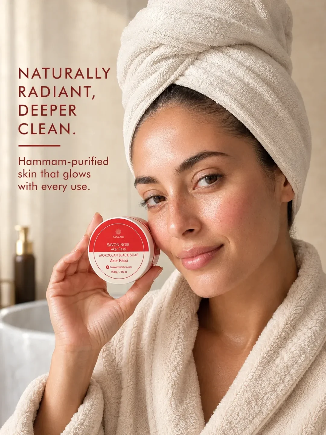 Aker Fassi Moroccan Soap results – smooth fresh radiant-looking post-hammam skin after exfoliation Aker Fassi Moroccan Soap results – smooth fresh radiant-looking post-hammam skin after exfoliation