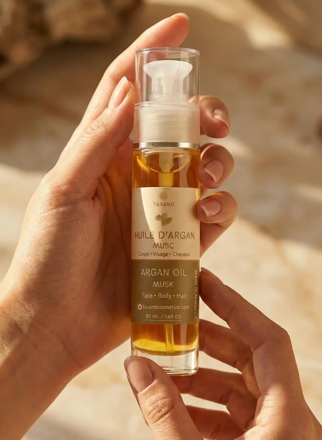 TASANO Musk argan oil for lightweight nourishing skincare and hair care