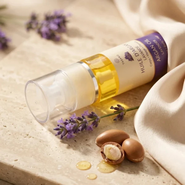 TASANO Lavender Argan Oil with calming lavender scent for hair and body