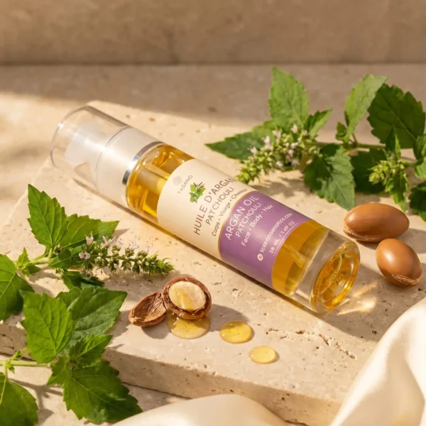 TASANO Patchouli Argan Oil with warm earthy patchouli scent for hair and body TASANO Patchouli Argan Oil with warm earthy patchouli scent for hair and body