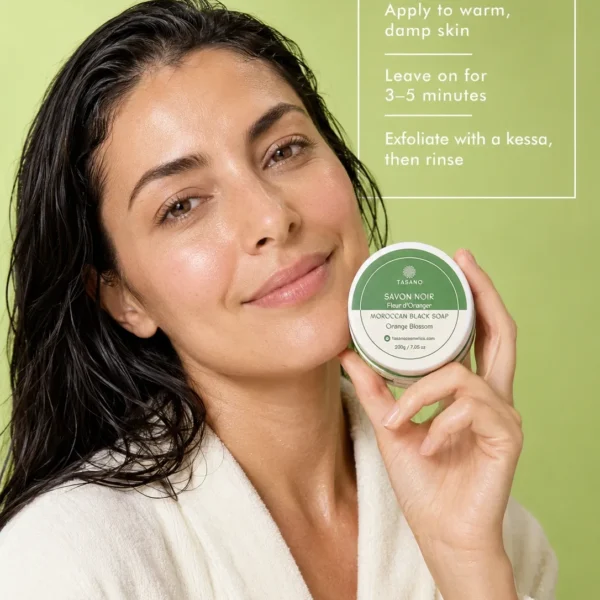 How to use Moroccan Black Soap with Orange Blossom – hammam cleansing and kessa exfoliation How to use Moroccan Black Soap with Orange Blossom – hammam cleansing and kessa exfoliation