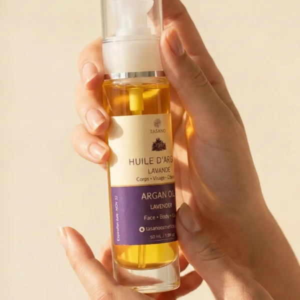 TASANO Lavender Argan Oil with calming lavender scent for hair and body
