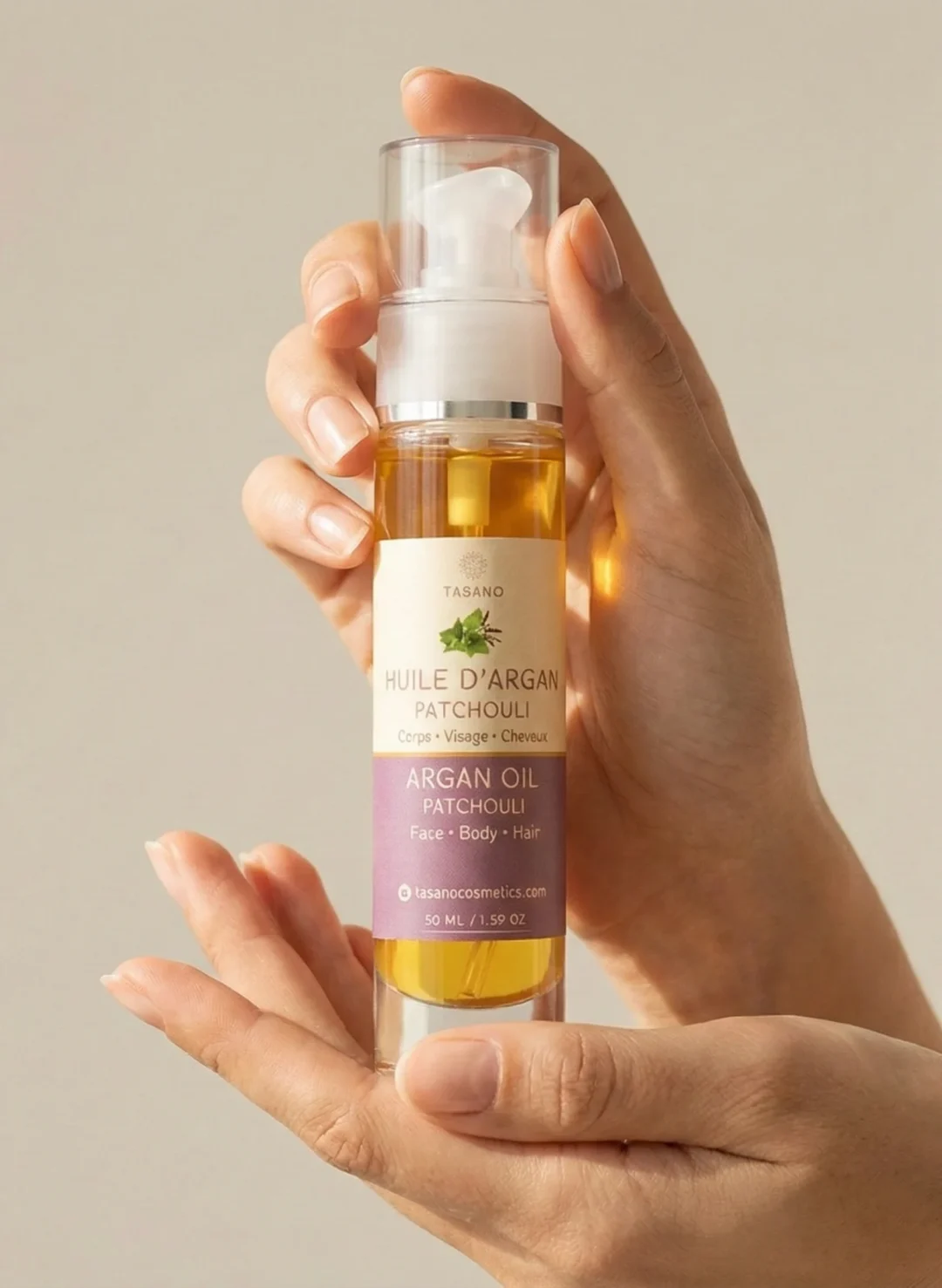 TASANO Patchouli Argan Oil with warm earthy patchouli scent for hair and body TASANO Patchouli Argan Oil with warm earthy patchouli scent for hair and body