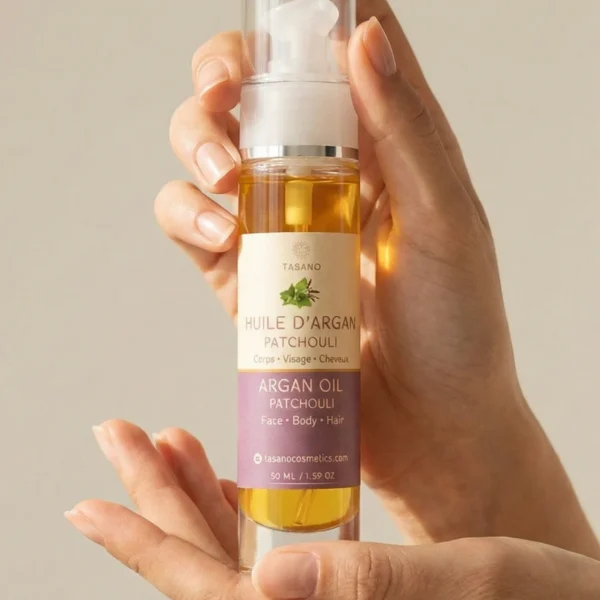 TASANO Patchouli Argan Oil with warm earthy patchouli scent for hair and body TASANO Patchouli Argan Oil with warm earthy patchouli scent for hair and body
