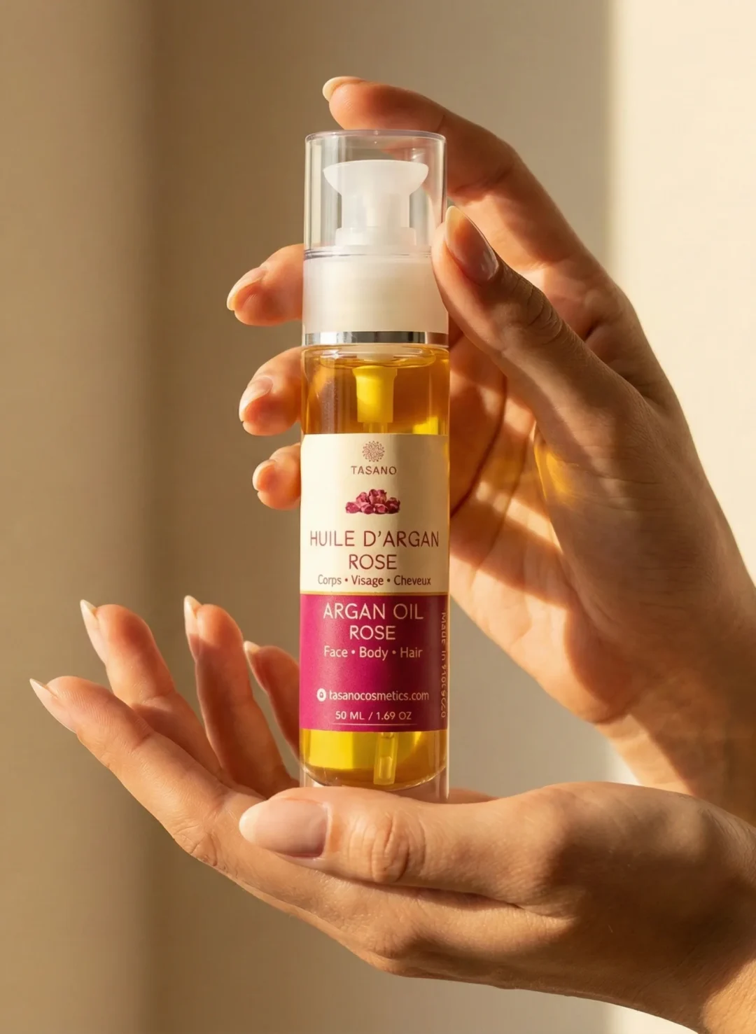 TASANO Rose Argan Oil for hair care body care and skincare