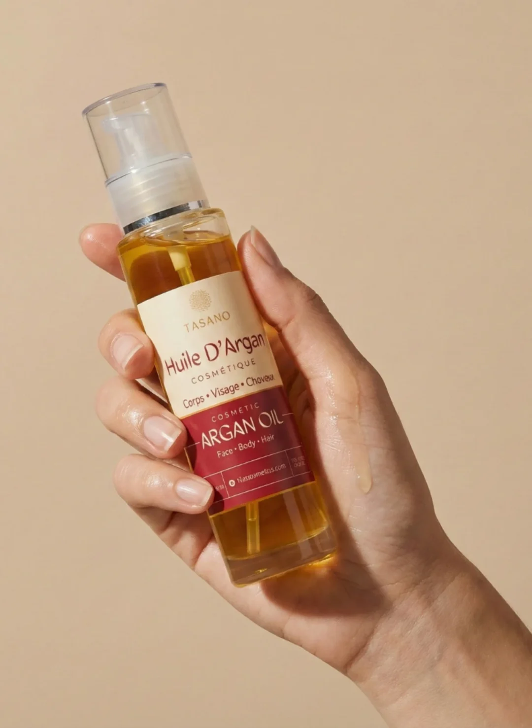 TASANO Moroccan argan oil for lightweight nourishing skincare and hair care