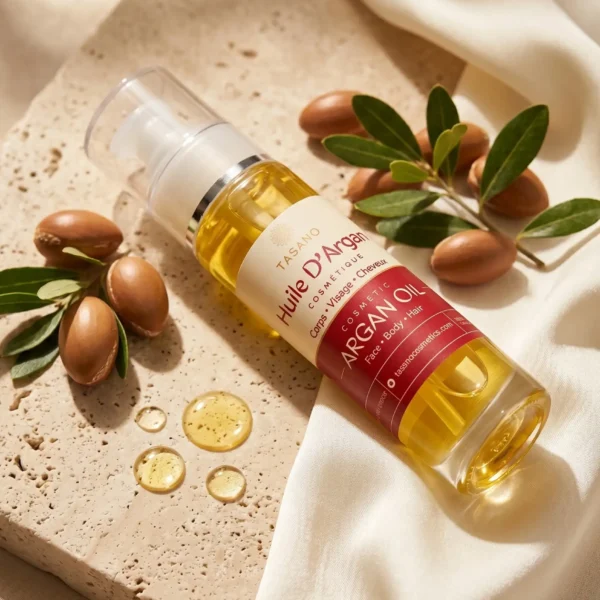 TASANO pure Moroccan argan oil for lightweight nourishing hair care and skincare