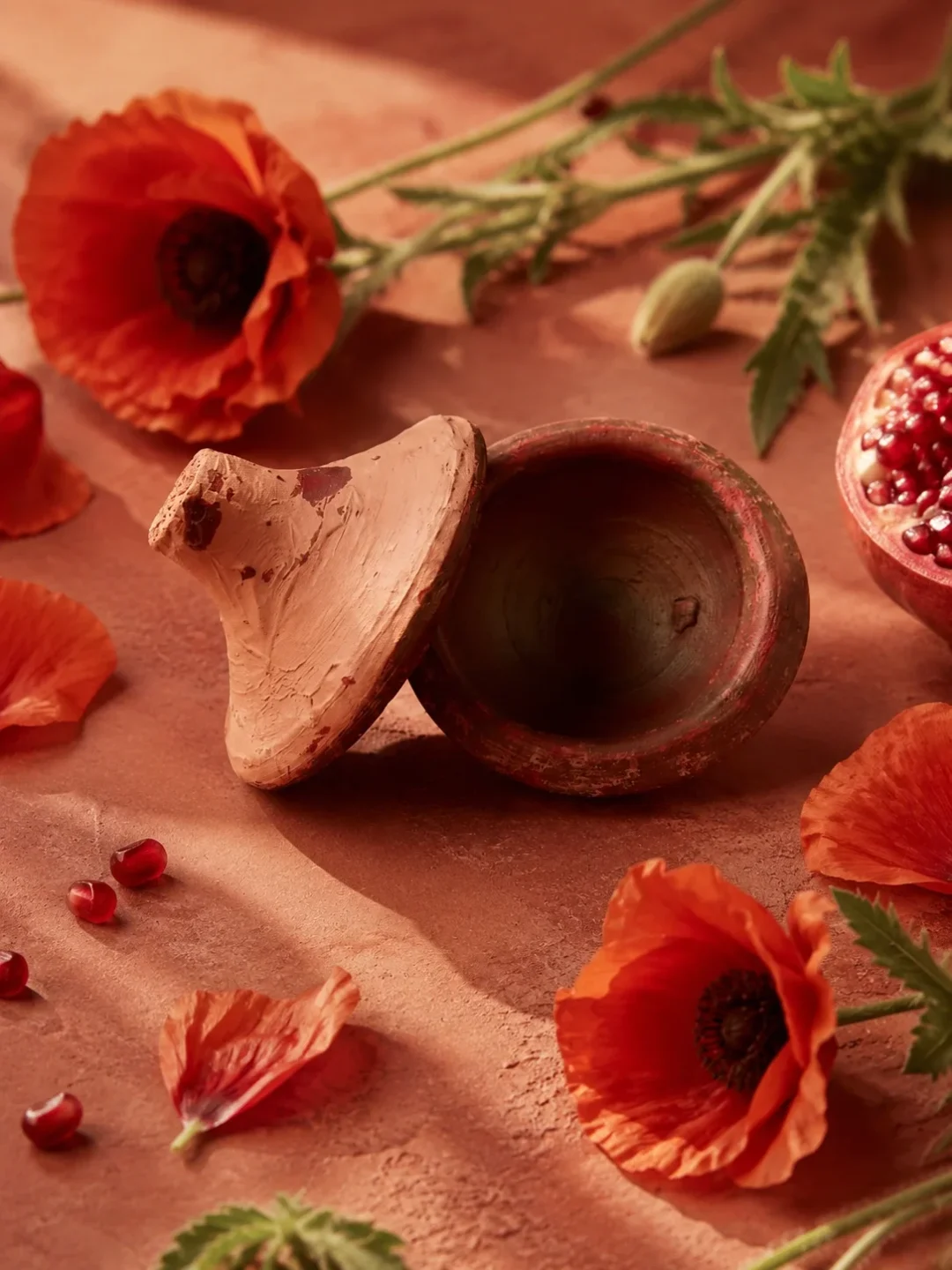 TASANO Aker Fassi Moroccan lipstick clay pot natural lip stain and cheek stain with poppy flowers and pomegranate pigment ingredients TASANO Aker Fassi Moroccan lipstick clay pot natural lip stain and cheek stain with poppy flowers and pomegranate pigment ingredients