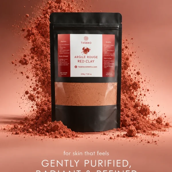 TASANO Moroccan Red Clay powder for oily dull skin, visible pores and naturally radiant-looking complexion TASANO Moroccan Red Clay powder for oily dull skin, visible pores and naturally radiant-looking complexion