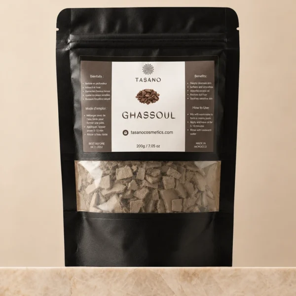 TASANO Moroccan Rhassoul Clay 200g Ghassoul hair and face mask for oily skin and scalp buildup TASANO Moroccan Rhassoul Clay 200g Ghassoul hair and face mask for oily skin and scalp buildup