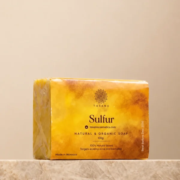 TASANO Moroccan sulfur bar soap for oily, blemish-prone and congested skin TASANO Moroccan sulfur bar soap for oily, blemish-prone and congested skin