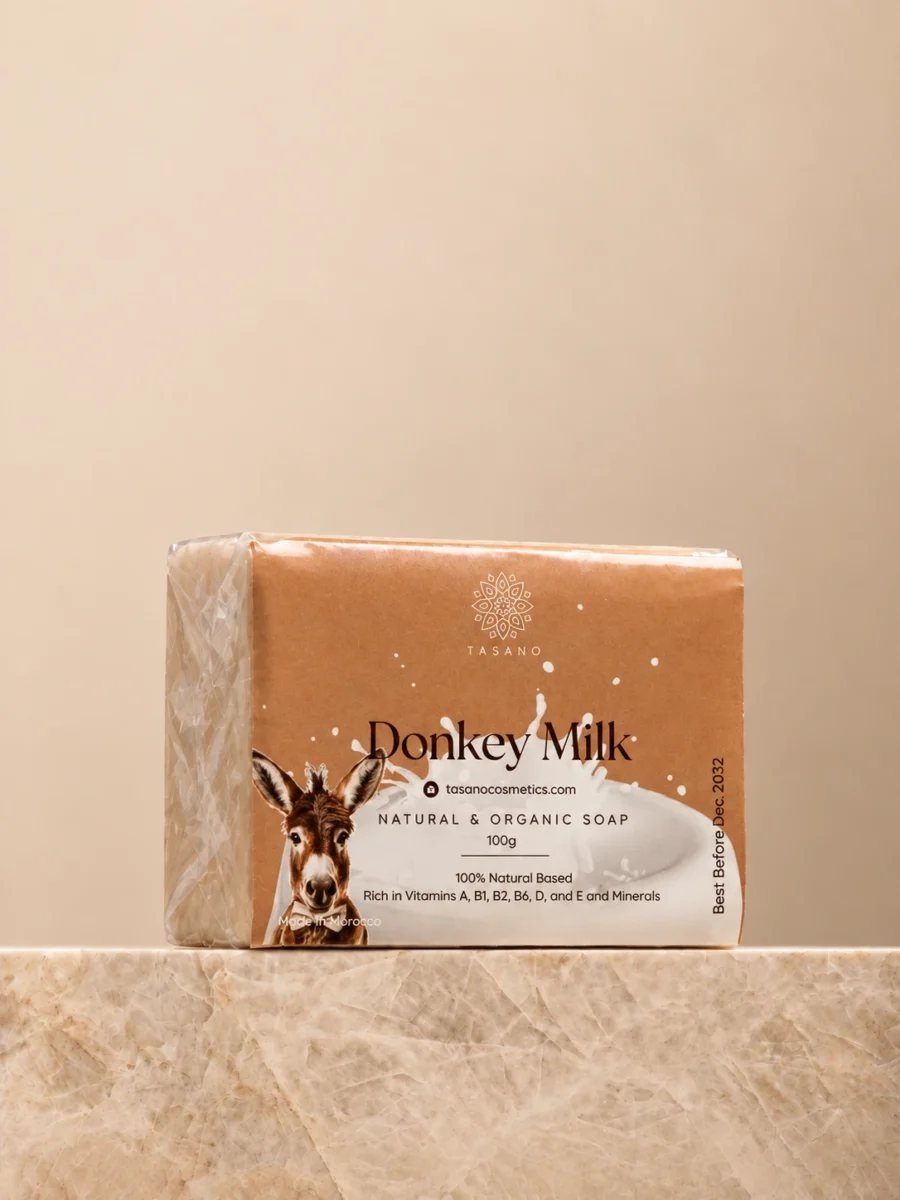 TASANO Moroccan donkey milk soap bar for dry, dull and tired-looking skin