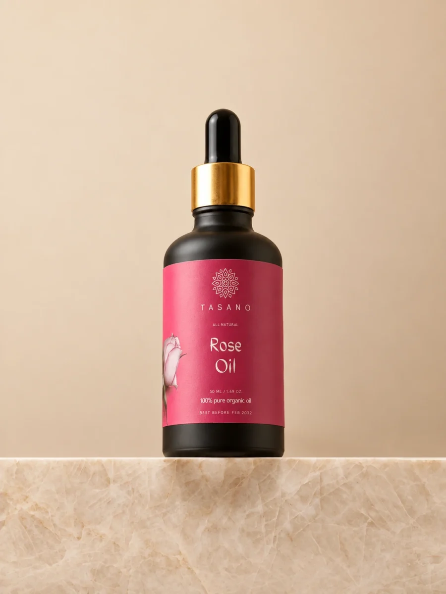 TASANO Rose Oil 50ml | 100% pure botanical rose oil for face, skin and hair