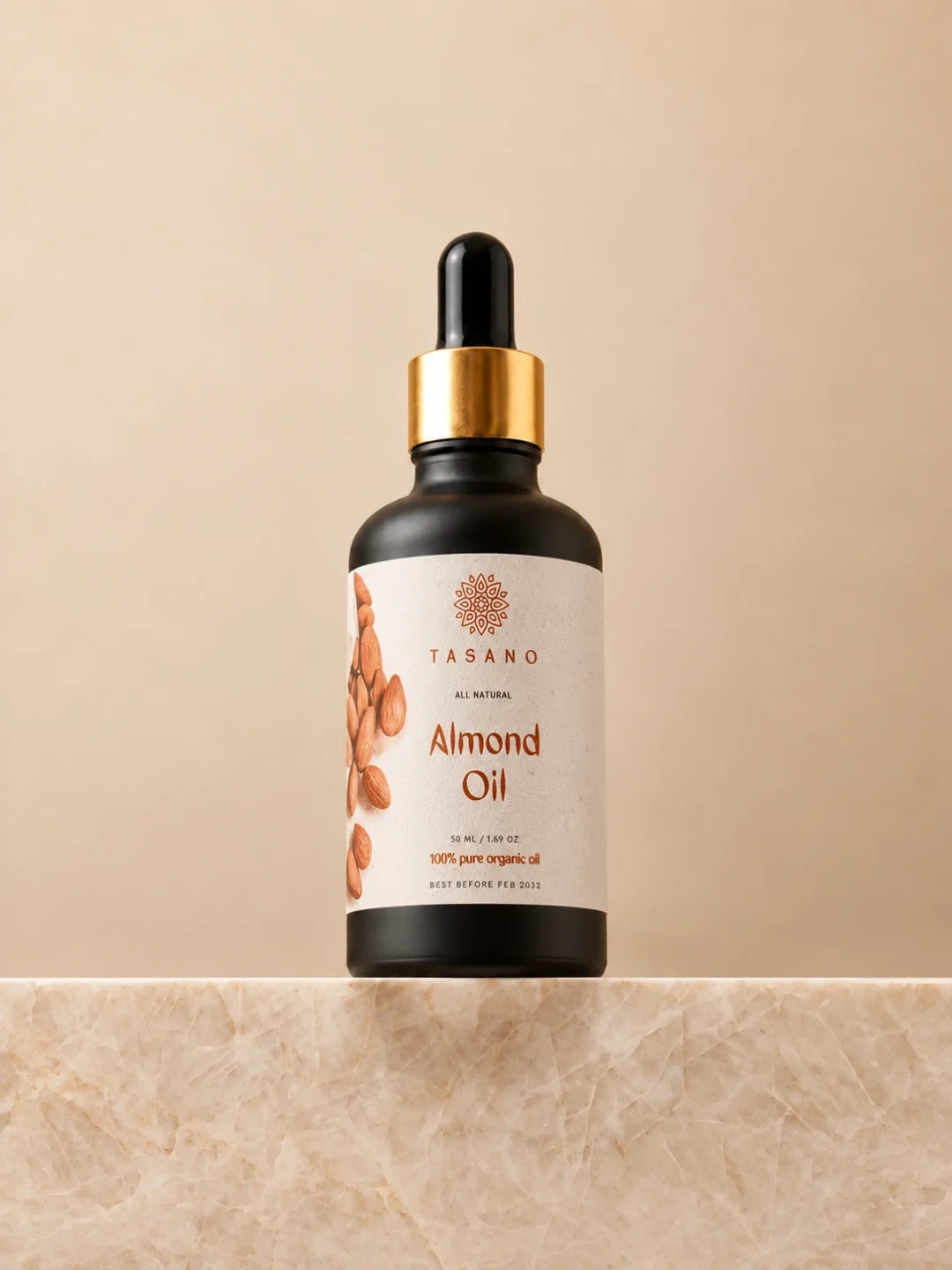 TASANO Sweet Almond Oil 50ml, 100% pure almond oil for face, skin, body, hair and massage TASANO Sweet Almond Oil 50ml, 100% pure almond oil for face, skin, body, hair and massage
