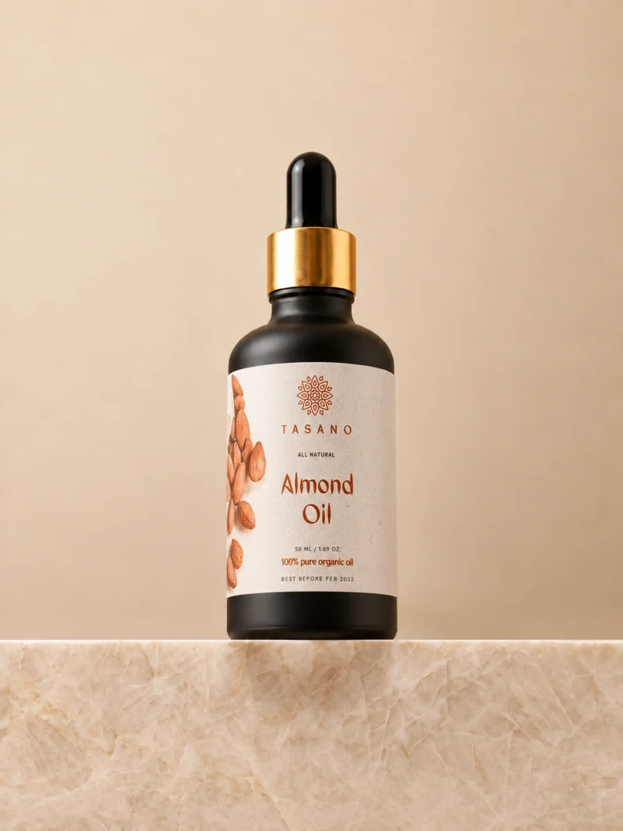 TASANO Sweet Almond Oil 50ml, 100% pure almond oil for face, skin, body, hair and massage TASANO Sweet Almond Oil 50ml, 100% pure almond oil for face, skin, body, hair and massage