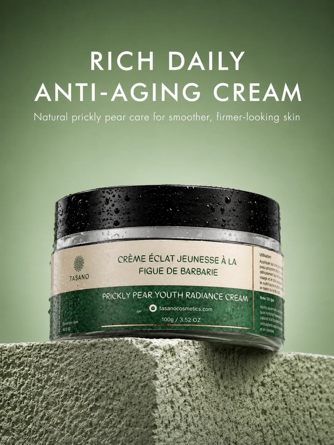 TASANO prickly pear anti-aging cream for firmer, smoother, younger-looking skin