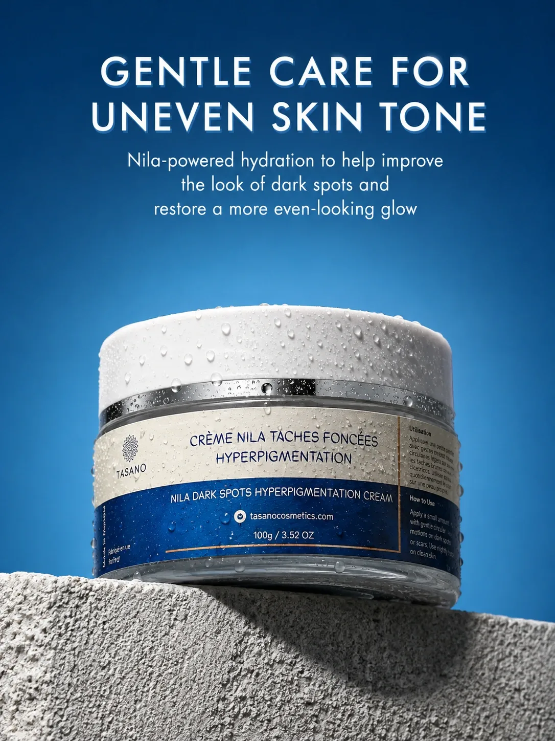 TASANO Nila dark spot cream for uneven skin tone, hyperpigmentation, and brighter-looking skin