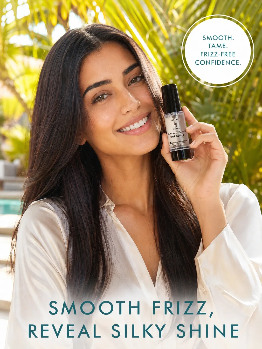Prickly pear anti frizz serum for smooth shiny hair