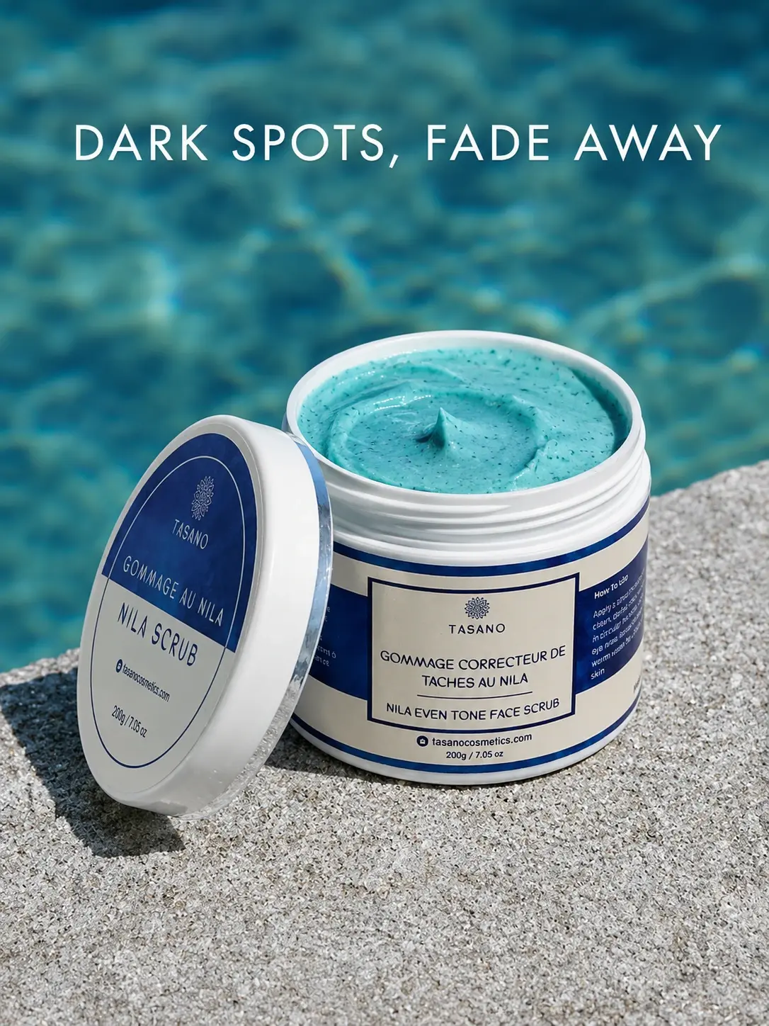 TASANO Nila Scrub for dark spots and hyperpigmentation, Moroccan face scrub for uneven skin tone