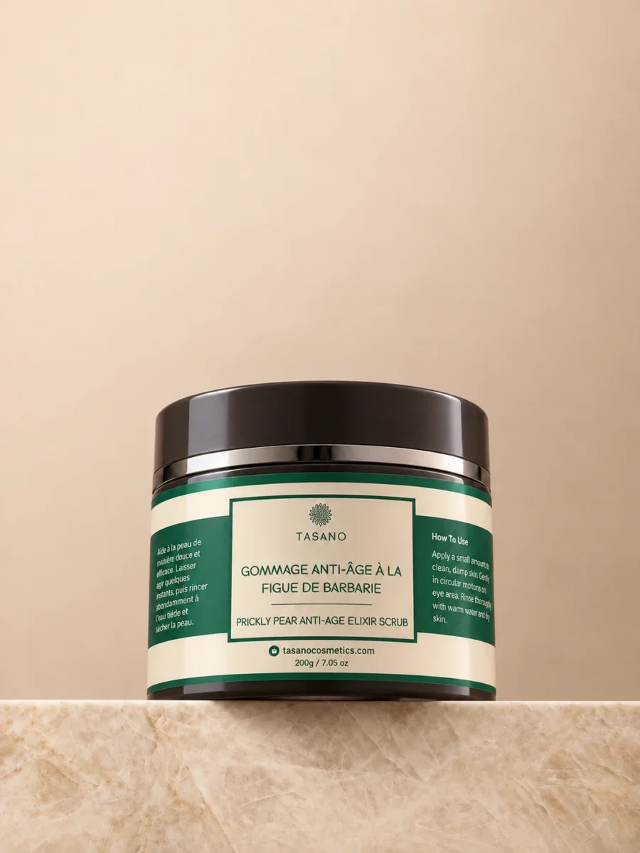 TASANO Prickly Pear Firming Scrub, Moroccan face exfoliator for mature and aging skin TASANO Prickly Pear Firming Scrub, Moroccan face exfoliator for mature and aging skin