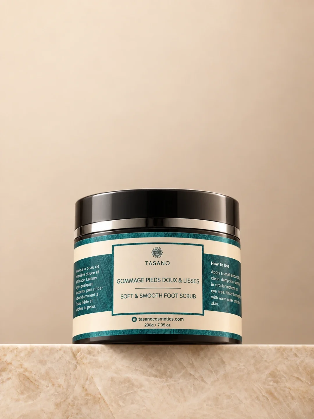 TASANO Moroccan Foot Scrub for cracked heels, calluses, dry feet and rough skin TASANO Moroccan Foot Scrub for cracked heels, calluses, dry feet and rough skin